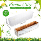 Domensi 25 Pcs Plastic Liners for Planters Planter Box Liner Clear Rectangular - Image 2