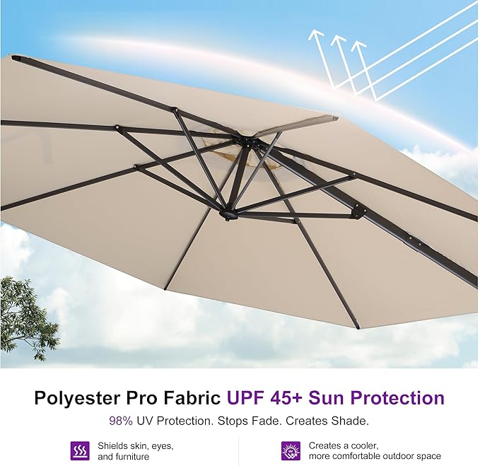 PURPLE LEAF 11 Feet Patio Umbrella - Image 5