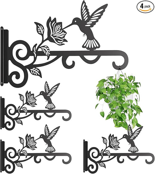 4-Pack Aesthetic Plant Hangers Outdoor – 10 Inch Metal Hanging Plant Bracket by Unknown