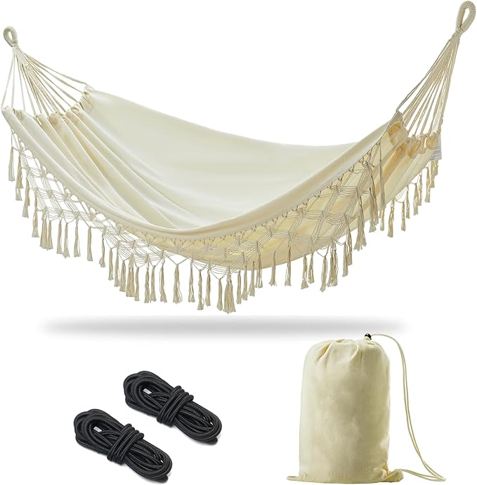 JoyView Boho Macrame Double Hammock by JoyView