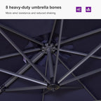 PURPLE LEAF 9'×11.5' Cantilever Patio Umbrella - Image 6