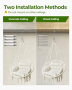Greenstell Hammock Chair, Macrame Swing Chair - Image 4