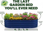 Plant & Plot Galvanized Raised Garden Beds Outdoor // 4×2×1 ft Planter Raised - Image 5