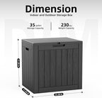 35 Gallon Outdoor Deck Box, Lockable Waterproof Outdoor Storage Boxes - Image 2