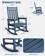 GarveeLife Poly Lumber Rocking Chair Outdoor - Image 2