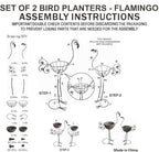 Metal Flamingo Planter with Basket -Garden Bird Planters - Image 6