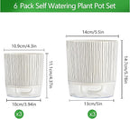 6 Pack Self Watering Pots for Indoor Plants, Flower Planters - Image 2