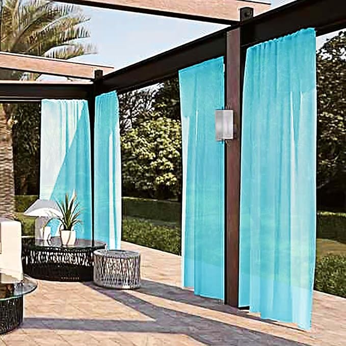 SpaceDresser Waterproof Outdoor Sheer Curtains - Image 2