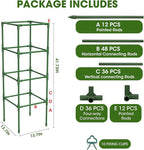 3 Pack Tomato Cages, Square Tomato Plant Stakes Support Cages Trellis - Image 7