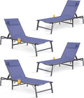 4 Pack Foldable Chaise Lounge Chair by HOMELYM