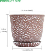 Gepege 8 Inch Plant Pot for Plants, Ceramic Planter - Image 2