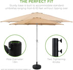 Best Choice Products Fillable Umbrella Base Stand, Round Faux Wicker Plastic - Image 4