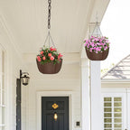 Hanging Baskets for Plants Outdoor, 12 Inch 3 Pack Hanging Planters for Outdoor - Image 9