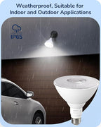 EDISHINE Flood Light Bulbs, PAR38 LED Outdoor Flood Light Bulbs, 120W - Image 4