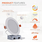 HALO HLB 6 inch LED Recessed Lighting Canless Dimmable Wet Location Selectable - Image 2