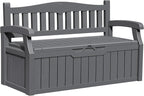 Greesum 80 Gallon Outdoor Storage Bench, Resin Patio Furniture by BuynowfromGreesum