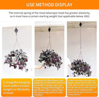 4PCS Plant Pulley Retractable Pulley Plant Hanger Hanging Flower Basket Hook - Image 3