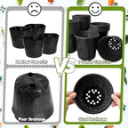 OJYUDD 60 Pack 1 Gallon Flexible Plant Nursery Pots, Thickened Soft Plastic - Image 5