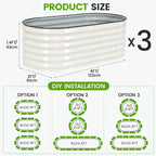 Galvanized Raised Garden Bed Outdoor |17'' Tall Planter Box Outdoor - Image 6