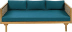 Merax 67.5" Outdoor Patio Daybed 3 Seater Sofa Bed, Acacia Wood Frame - Image 4