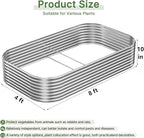3 PCS 8x4ft Galvanized Raised Garden Bed Outdoor, Metal Garden Bed - Image 2