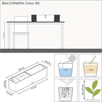 Lechuza 15680 Balconera Color 80 Self-Watering Planter - Image 4