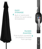 Best Choice Products 10ft Solar Polyester LED Lighted Patio Umbrella w/Tilt - Image 6