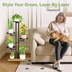 iDavosic.ly 4 Tier Plant Stand Indoor Outdoor, Tiered Corner Multiple Flower - Image 7