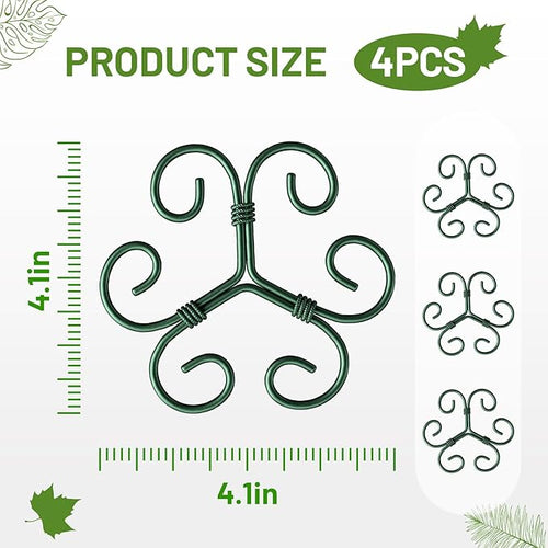 4PCS Green Iron Monstera Support, Uniquely Designed Plant Support Stakes - Image 2
