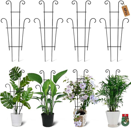 4P Plant Trellis for Potted Plants, Larger 23in Garden Trellis for Climbing by Xeeol