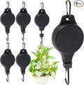 6pcs Plant Pulley Retractable Hanger Easy Reach Plant Pulley Adjustable Height by Haakong