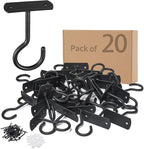 2.5in Ceiling Hooks for Hanging Plants 20Pack Black by QualityEfficiency