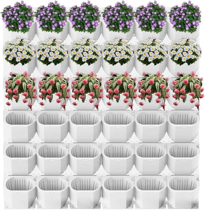 36 Pockets Living Wall Planter Indoor, Self Watering Wall Hanging Planters by Unknown