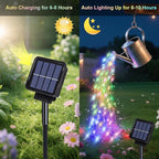 ZNYCYE Solar Waterfall Fairy Bunch Lights Outdoor Waterproof 200LEDs 8 Modes - Image 2