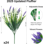 ZINHO 24 Bundles Artificial Flowers Outdoor, Faux Lavender Flowers - Image 3
