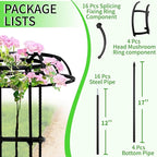 65-Inch Garden Trellis for Climbing Plants, Heavy-Duty Metal Obelisk - Image 3