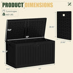 JUMMICO 250 Gallon Outdoor Resin Deck Box - Image 5