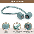 Hion Magnetic Curtain Tiebacks Gray Blue 6 Pack, Curtain Tiebacks Buckles - Image 2