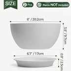 T4U 8 Inch Plant Pots, Plastic Planters - Image 2