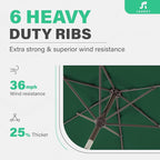 JEAREY 7.5FT Patio Umbrella Outdoor Market Umbrella - Image 5