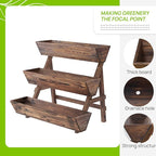 3-Tiers Wooden Raised Garden BedPlanter Box Gardening Outdoor Planter Box Patio - Image 5