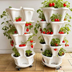 Strawberry Planters, 7 Tiered Vertical Stackable Planter, Herb Stacking Tower - Image 6