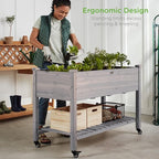 Best Choice Products Raised Garden Bed 48x24x32-inch Mobile Elevated Wood - Image 2