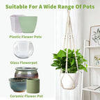 Macrame Plant Hanger Set of 2, 35 Inch Indoor Hanging Planter - Image 4
