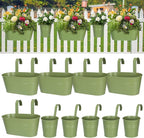 HowRU Metal Iron Flower Pots for Railing Fence Hanging Bucket Pots and Hanging by HowRU