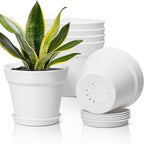 T4U 7.5 Inch Plant Pots 6 Pcs, Flower Pots by T4U