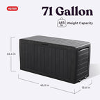 Keter Marvel Plus 71 Gallon Resin Outdoor Storage Box - Image 2