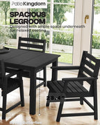 7-Piece Black Outdoor Dining Set - Image 4