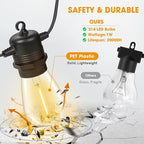 100FT LED Outdoor String Lights, Commercial Grade Patio Lights - Image 2