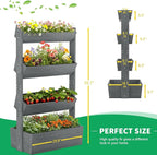 DoCred Vertical Wooden Raised Garden Bed, 4 Tier Upgraded Garden Planters - Image 6